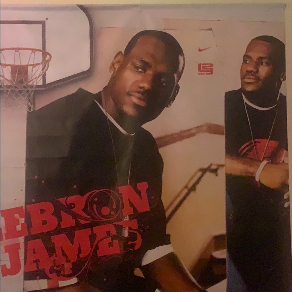 This is a lebron James banner by footlocker